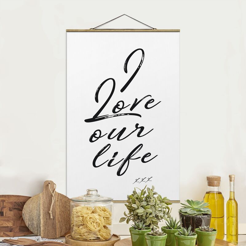 

Imagen de tela - I Love Our Life - Alto 3:2 Dimensión LxA: 75cm x 50cm