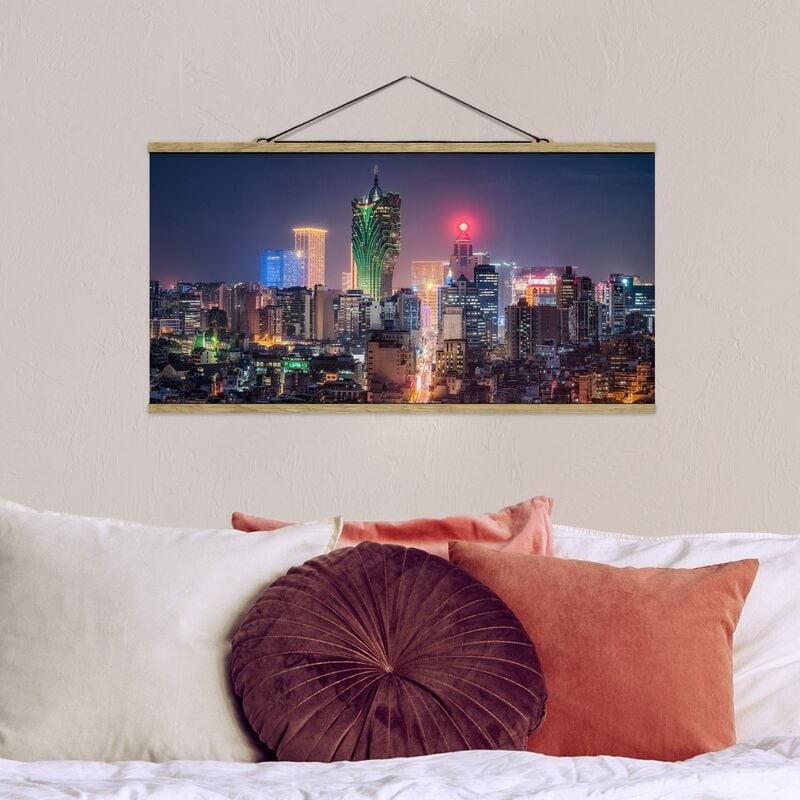 

Imagen de tela - Illuminated Night In Macao - Apaisado 1:2 Dimensión LxA: 25cm x 50cm