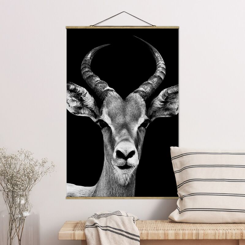 

Imagen de tela - Impala Antelope Black And White - Alto 3:2 Dimensión LxA: 120cm x 80cm