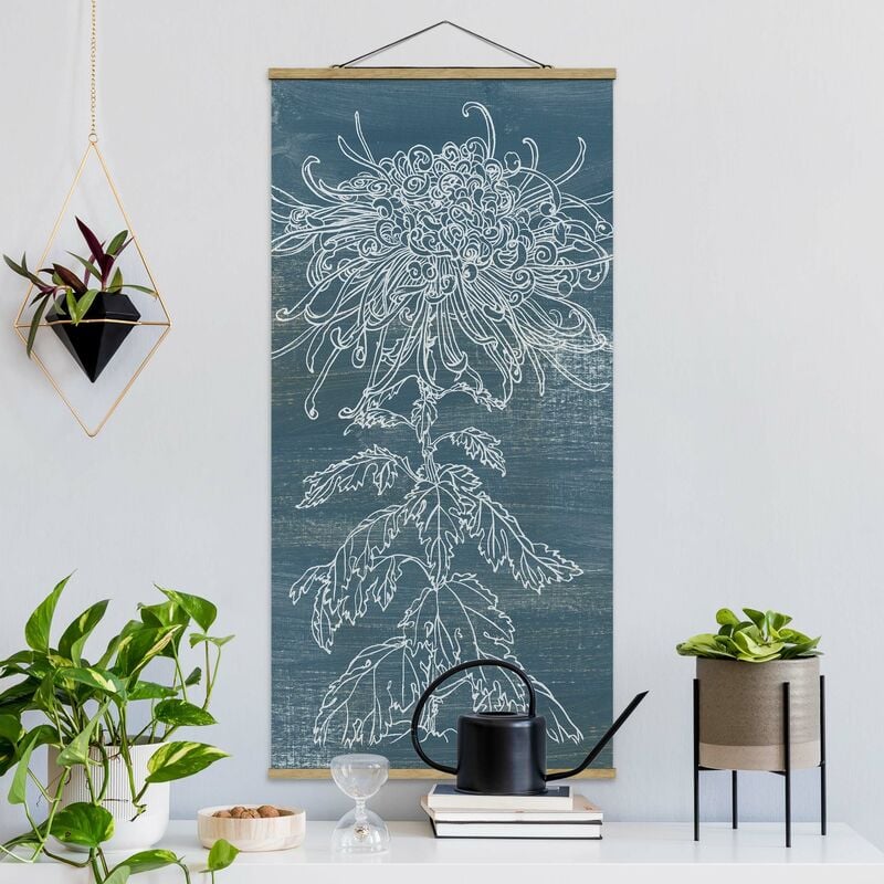 

Imagen de tela - Indigo Plants I - Alto 2:1 Dimensión LxA: 100cm x 50cm