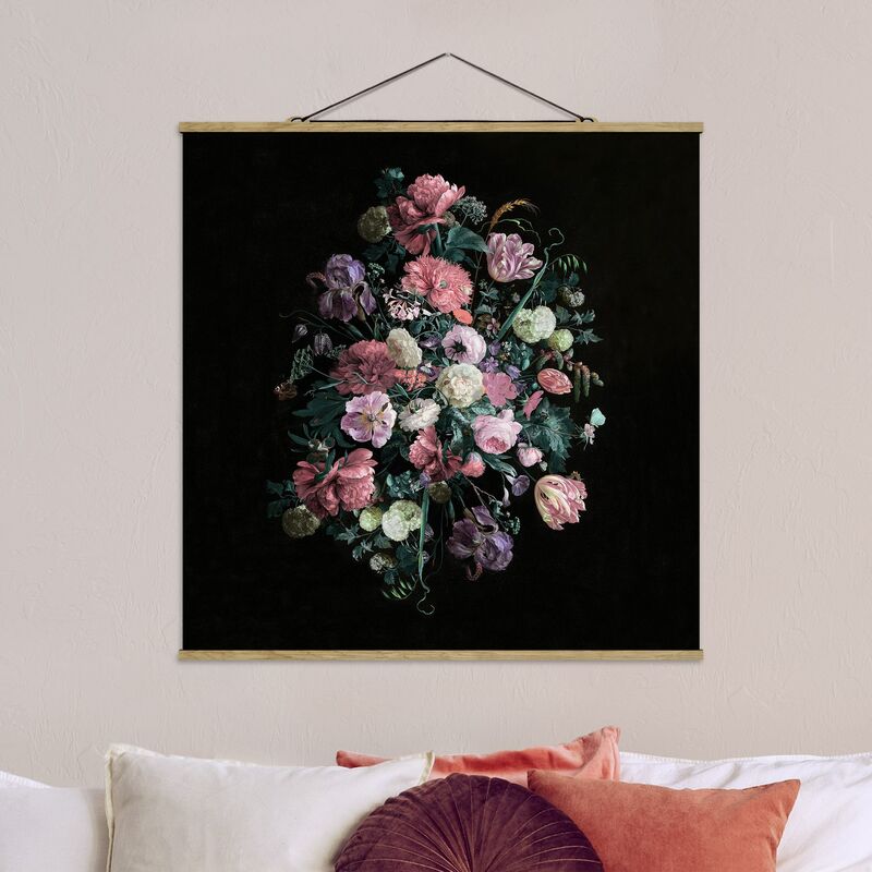 

Imagen de tela - Jan Davidsz De Heem - Dark Flower Bouquet - Cuadrado 1:1 Dimensión LxA: 35cm x 35cm