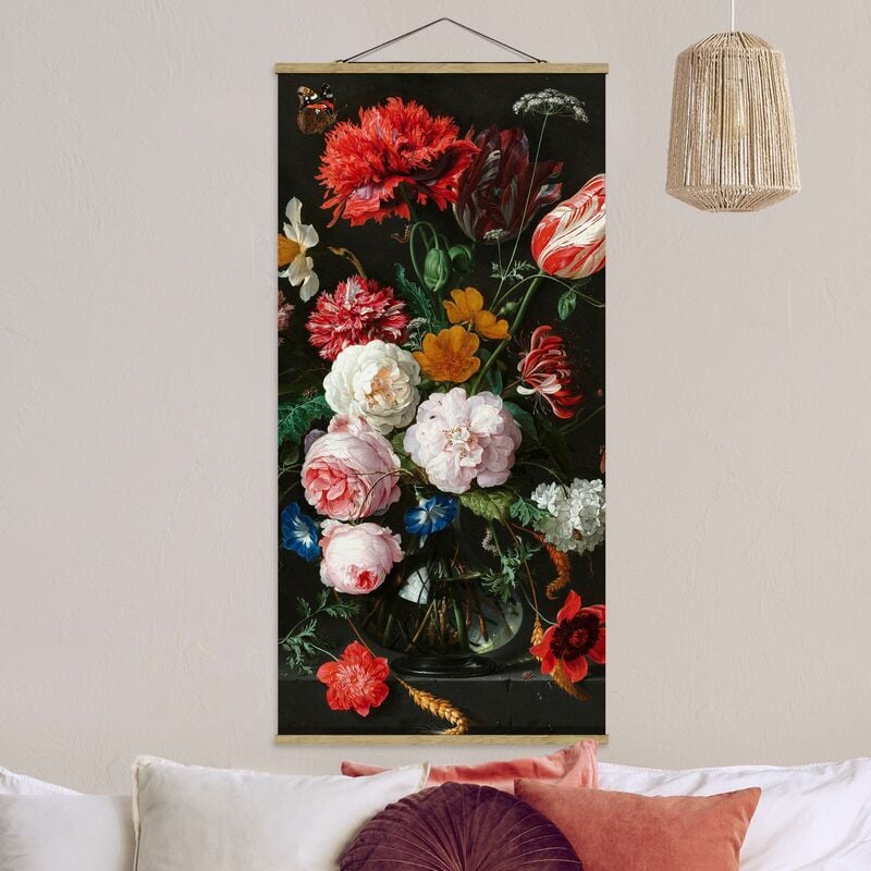 

Imagen de tela - Jan Davidsz De Heem - Still Life With Flowers In A Glass Vase - Alto 2:1 Dimensión LxA: 70cm x 35cm