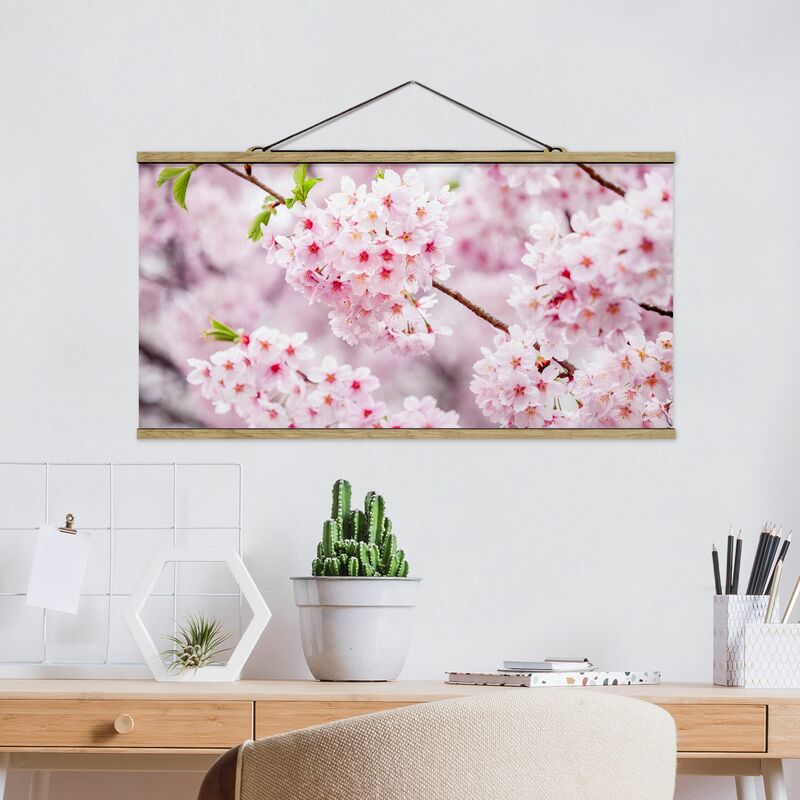 

Imagen de tela - Japanese Cherry Blossoms - Apaisado 1:2 Dimensión LxA: 25cm x 50cm