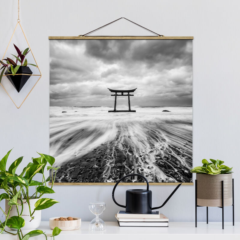 

Imagen de tela - Japanese Torii In The Ocean - Cuadrado 1:1 Dimensión LxA: 100cm x 100cm