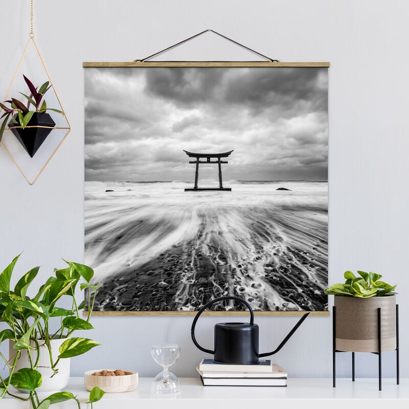 

Imagen de tela - Japanese Torii In The Ocean - Cuadrado 1:1 Dimensión LxA: 80cm x 80cm