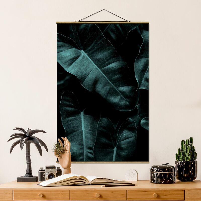 

Imagen de tela - Jungle Leaves Dark Green - Alto 3:2 Dimensión LxA: 120cm x 80cm