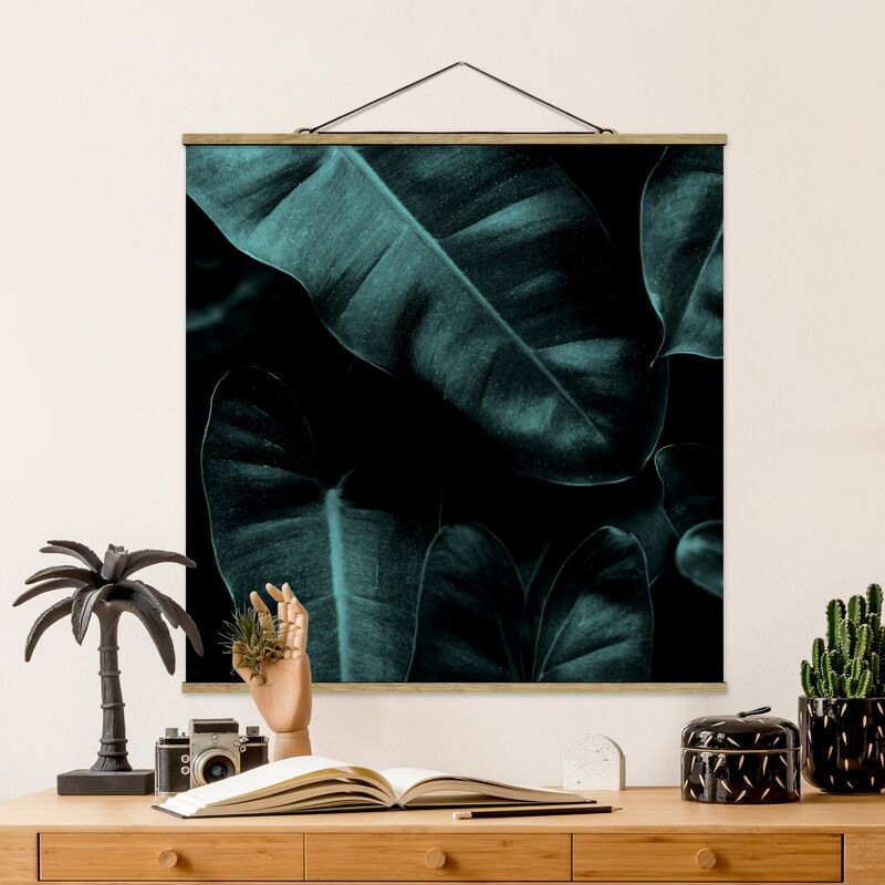 

Imagen de tela - Jungle Leaves Dark Green - Cuadrado 1:1 Dimensión LxA: 35cm x 35cm