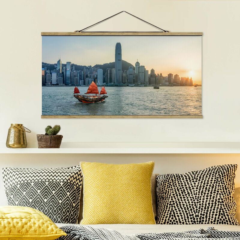 

Imagen de tela - Junk In Victoria Harbour - Apaisado 1:2 Dimensión LxA: 25cm x 50cm