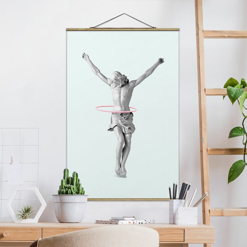 

Imagen de tela - Jesus With Hula Hoops - Alto 3:2 Dimensión LxA: 75cm x 50cm