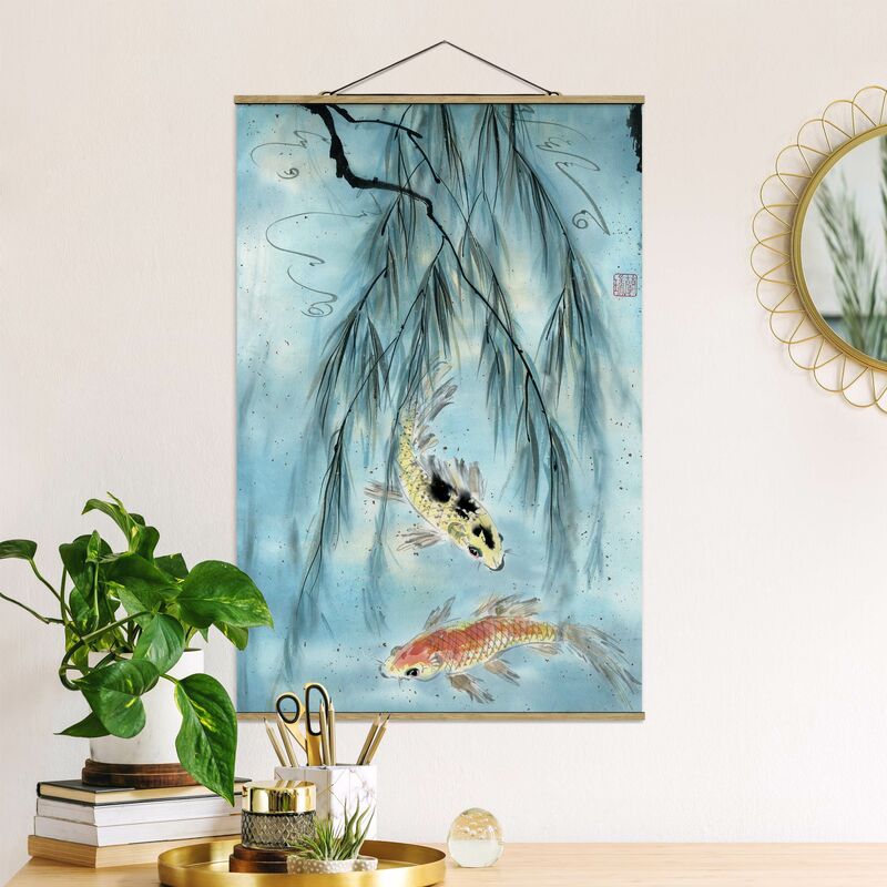 

Imagen de tela - Japanese Watercolor Drawing Goldfish II - Alto 3:2 Dimensión LxA: 150cm x 100cm