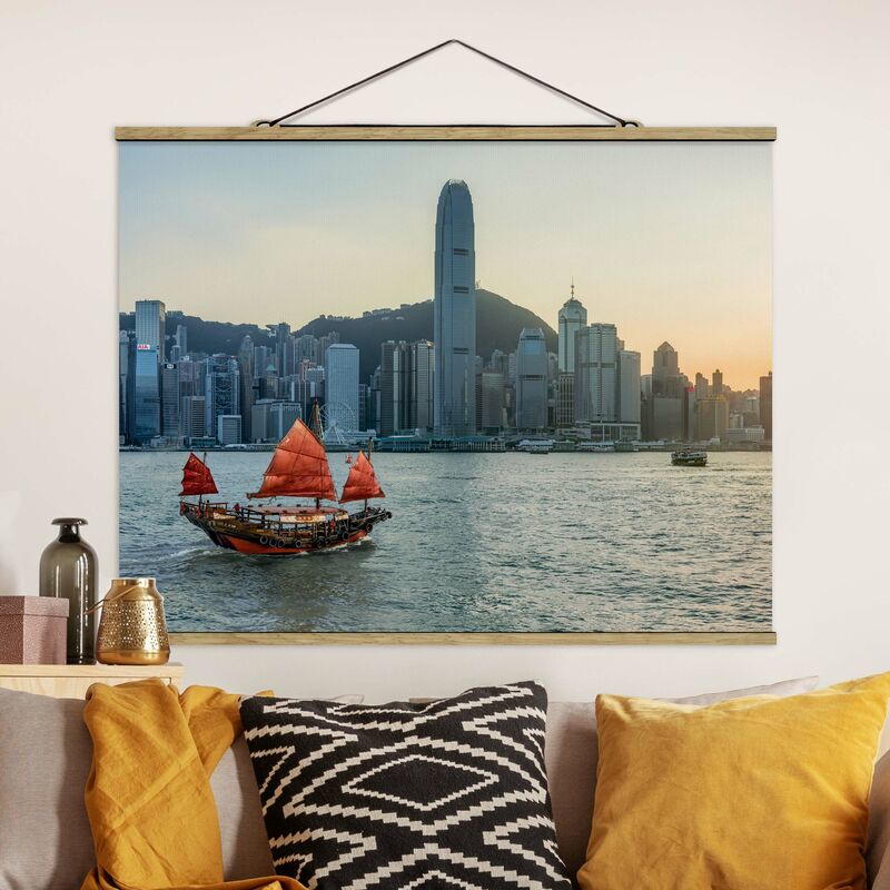 

Imagen de tela - Junk In Victoria Harbour - Apaisado 3:4 Dimensión LxA: 75cm x 100cm