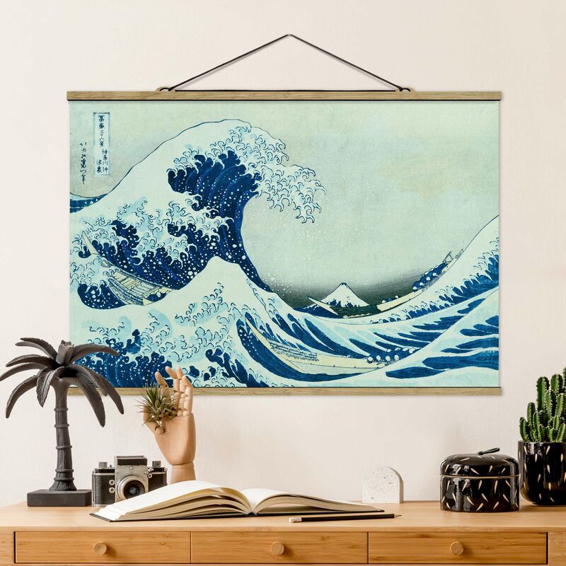 

Imagen de tela - Katsushika Hokusai - The Great Wave At Kanagawa - Apaisado 2:3 Dimensión LxA: 53.5cm x 80cm