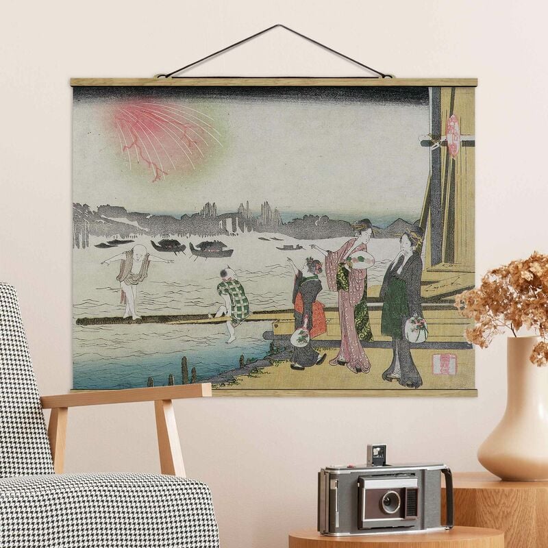 

Imagen de tela - Katsushika Hokusai - A Cool Evening In Ryogoku - Apaisado 3:4 Dimensión LxA: 26cm x 35cm