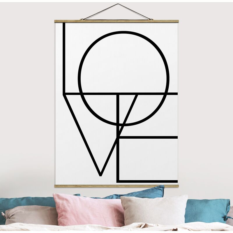 

Imagen de tela - L O V E - Alto 4:3 Dimensión LxA: 106.5cm x 80cm