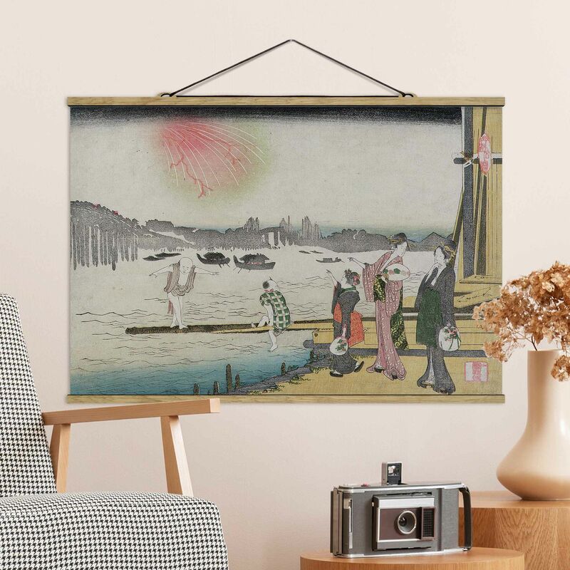 

Imagen de tela - Katsushika Hokusai - A Cool Evening In Ryogoku - Apaisado 2:3 Dimensión LxA: 66.5cm x 100cm