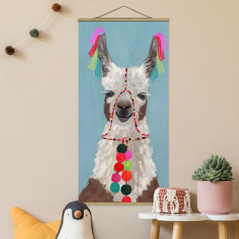 

Imagen de tela - Lama With Jewelry III - Alto 2:1 Dimensión LxA: 100cm x 50cm