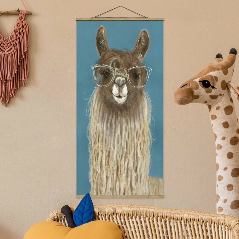 

Imagen de tela - Lama With Glasses III - Alto 2:1 Dimensión LxA: 100cm x 50cm