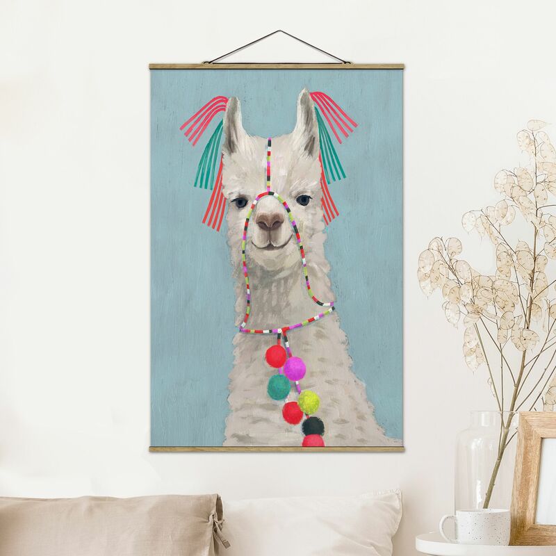 

Imagen de tela - Lama With Jewelry II - Alto 3:2 Dimensión LxA: 120cm x 80cm