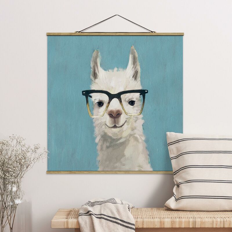 

Imagen de tela - Lama With Glasses IV - Cuadrado 1:1 Dimensión LxA: 35cm x 35cm