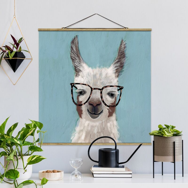 

Imagen de tela - Lama With Glasses II - Cuadrado 1:1 Dimensión LxA: 50cm x 50cm