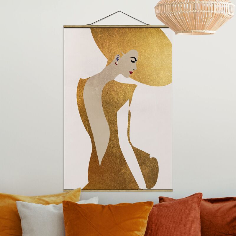 

Imagen de tela - Lady With Hat Golden - Alto 3:2 Dimensión LxA: 150cm x 100cm