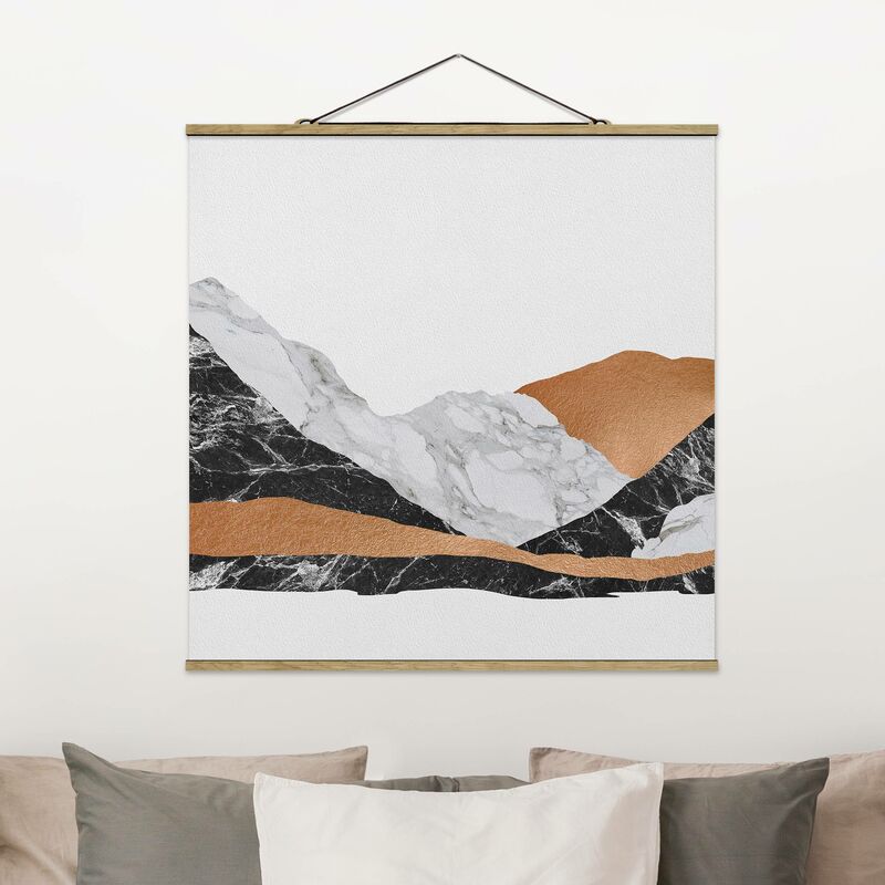 

Imagen de tela - Landscape In Marble And Copper - Cuadrado 1:1 Dimensión LxA: 50cm x 50cm