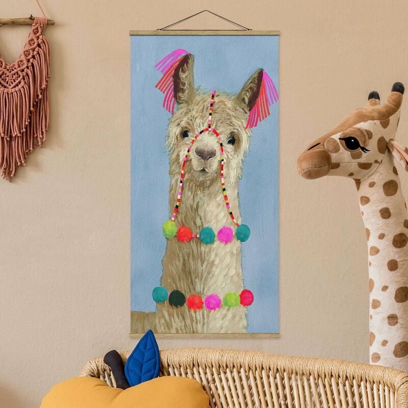 

Imagen de tela - Lama With Jewelry IV - Alto 2:1 Dimensión LxA: 70cm x 35cm