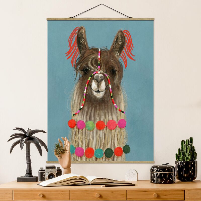 

Imagen de tela - Lama With Jewelry I - Alto 4:3 Dimensión LxA: 66.4cm x 50cm