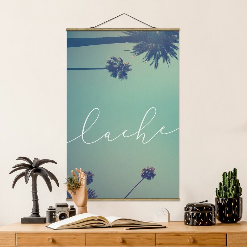 

Imagen de tela - Lache Kalligrafie Palmen - Alto 3:2 Dimensión LxA: 75cm x 50cm
