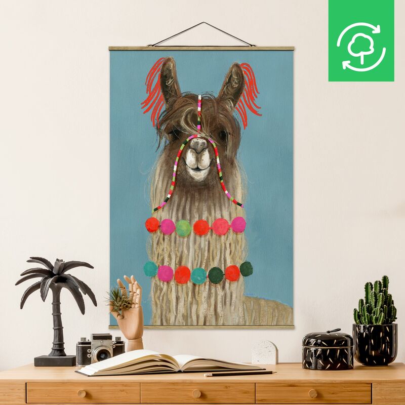 

Imagen de tela - Lama With Jewelry I - Alto 3:2 Dimensión LxA: 75cm x 50cm