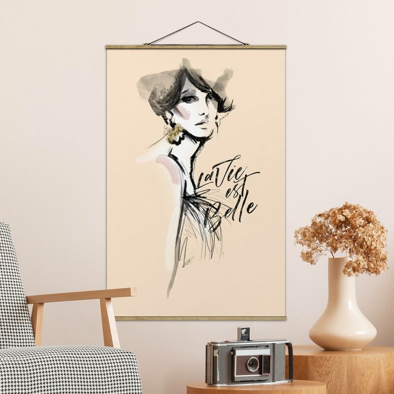 

Imagen de tela - La Vie est belle - Alto 3:2 Dimensión LxA: 120cm x 80cm