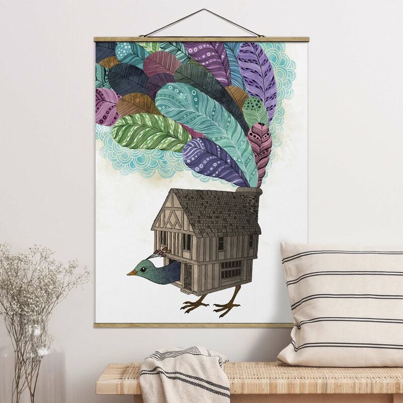 

Imagen de tela - Laura Graves - Illustration Birdhouse With Feathers - Alto 4:3 Dimensión LxA: 66.4cm x 50cm