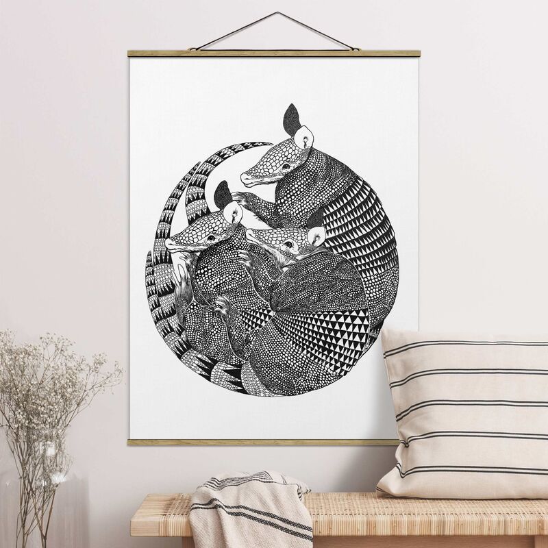 

Imagen de tela - Laura Graves - Illustration Armadillos Black And White Pattern - Alto 4:3 Dimensión LxA: 66.4cm x 50cm