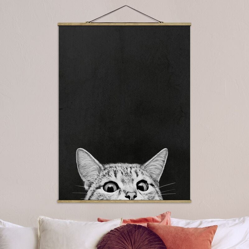 

Imagen de tela - Laura Graves - Illustration Cat Black And White Drawing - Alto 4:3 Dimensión LxA: 133.5cm x 100cm