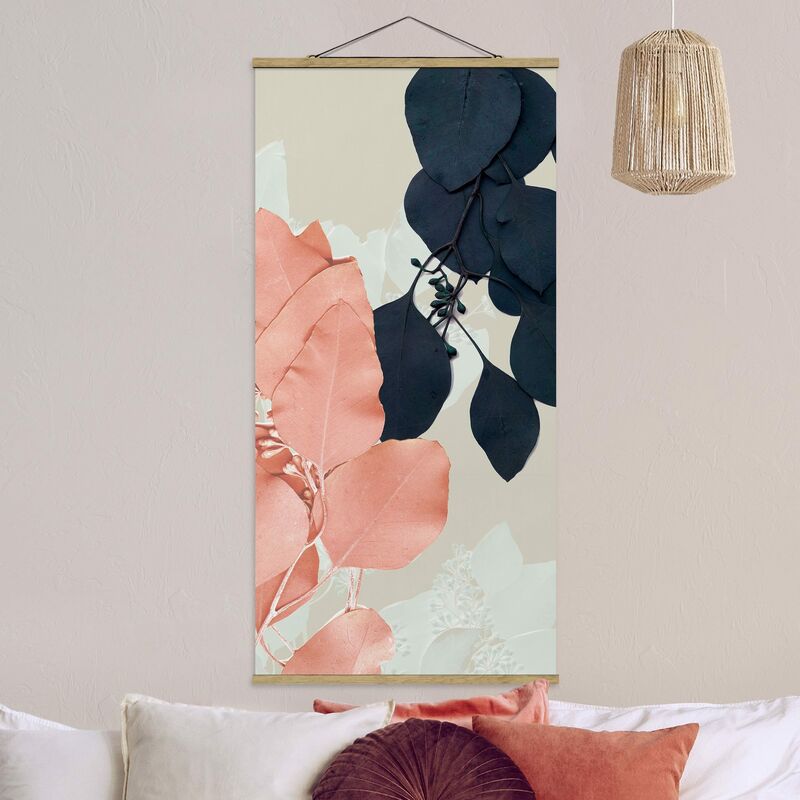 

Imagen de tela - Leaves Indigo & Rouge II - Alto 2:1 Dimensión LxA: 70cm x 35cm