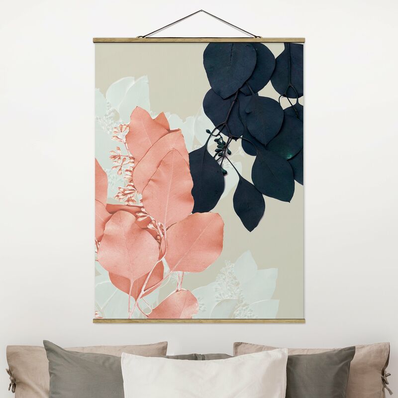 

Imagen de tela - Leaves Indigo & Rouge II - Alto 4:3 Dimensión LxA: 106.5cm x 80cm