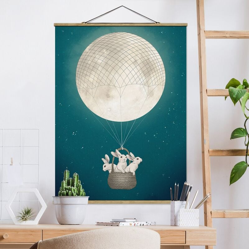 

Imagen de tela - Laura Graves - Illustration Hare Balloon Moon Starry Sky - Alto 4:3 Dimensión LxA: 66.4cm x 50cm