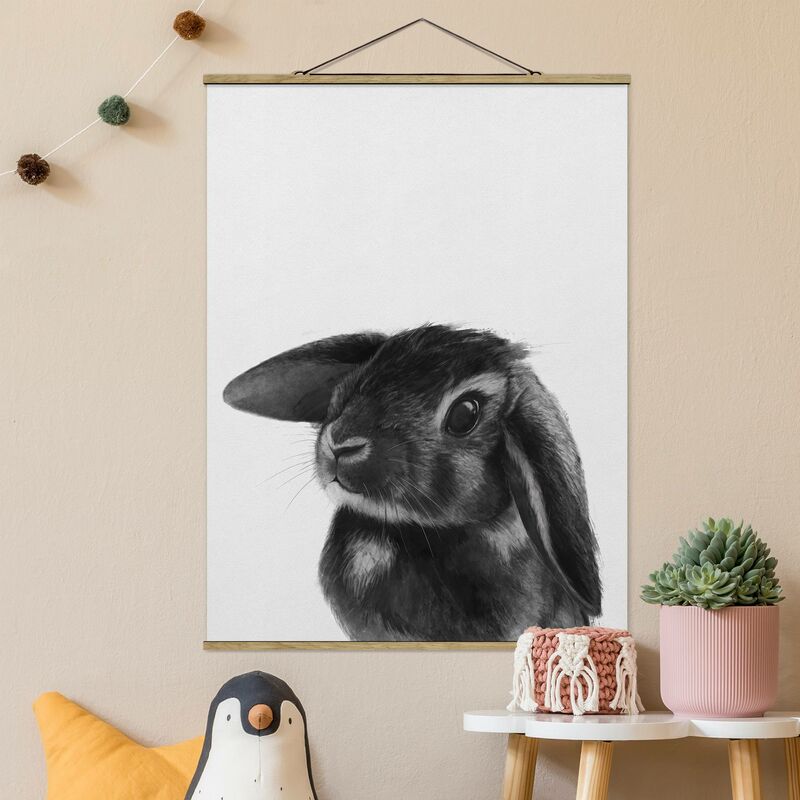 

Imagen de tela - Laura Graves - Illustration Rabbit Black And White Drawing - Alto 4:3 Dimensión LxA: 66.4cm x 50cm