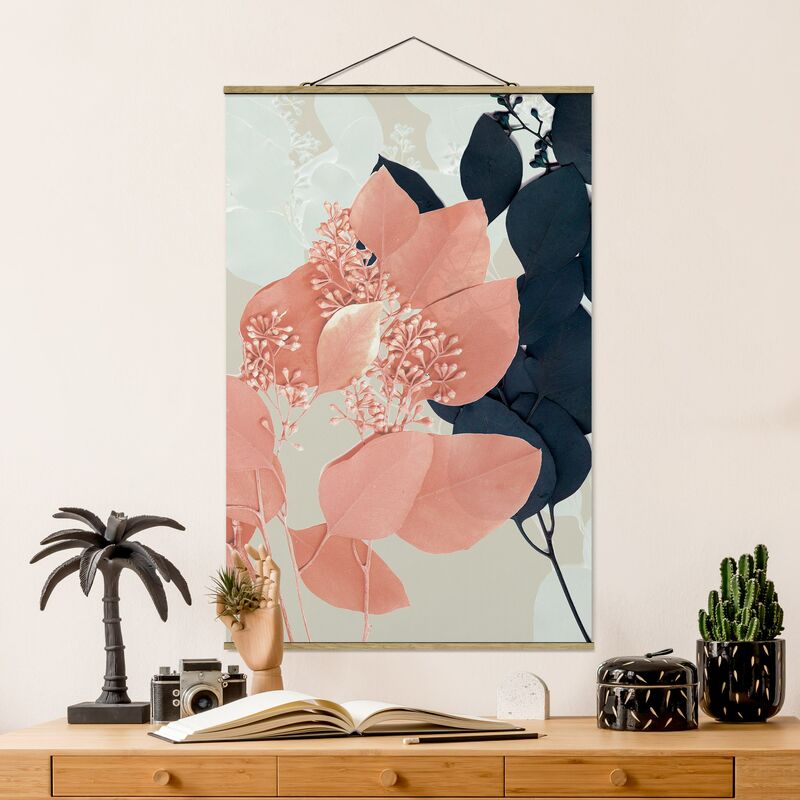 

Imagen de tela - Leaves Indigo & Rouge III - Alto 3:2 Dimensión LxA: 75cm x 50cm