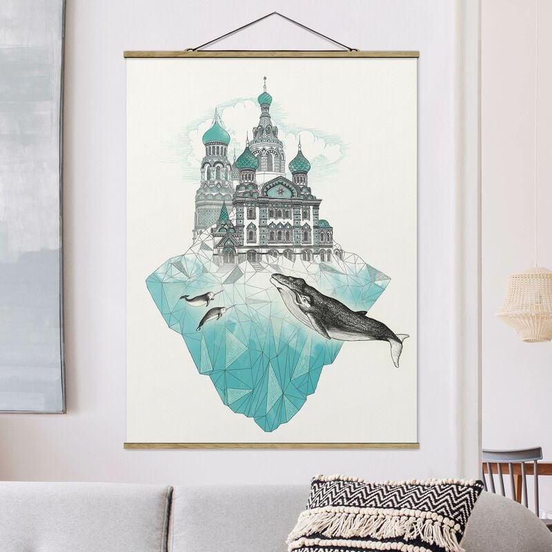 

Imagen de tela - Laura Graves - Illustration Church With Domes And Whale - Alto 4:3 Dimensión LxA: 106.5cm x 80cm