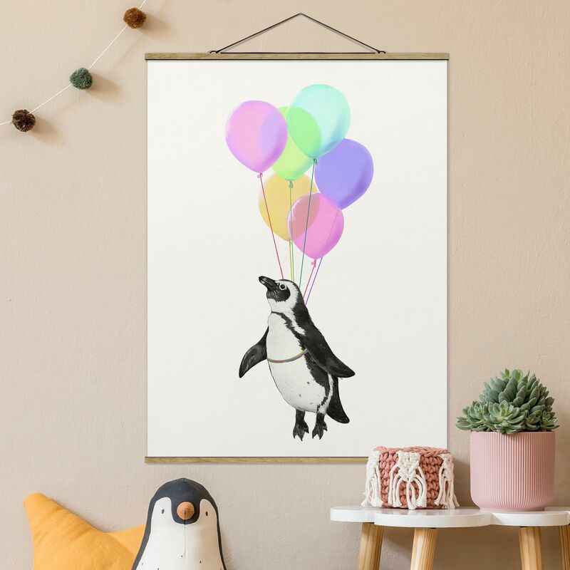 

Imagen de tela - Laura Graves - Illustration Penguin Pastel Balloons - Alto 4:3 Dimensión LxA: 133.5cm x 100cm