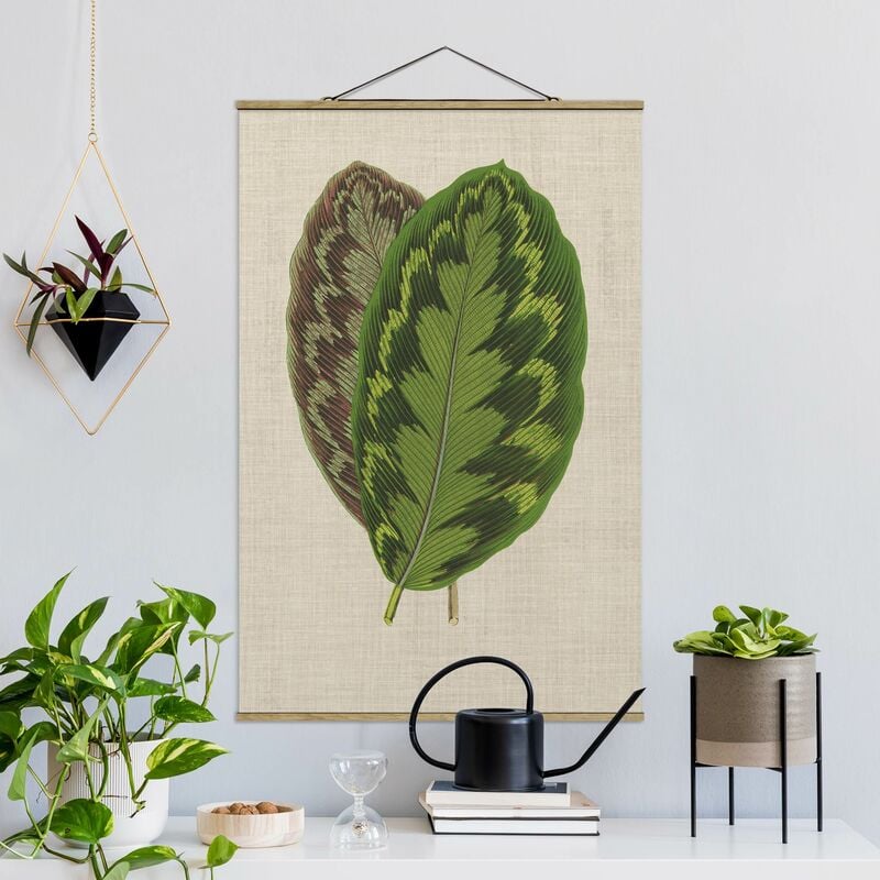 

Imagen de tela - Leaves On Linen II - Alto 3:2 Dimensión LxA: 75cm x 50cm