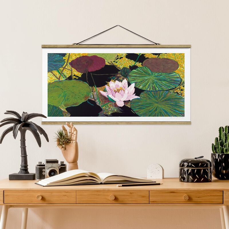 

Imagen de tela - Lily With Leaves - Apaisado 1:2 Dimensión LxA: 40cm x 80cm