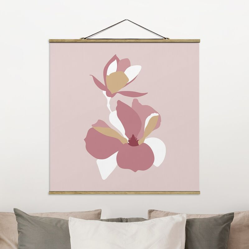 

Imagen de tela - Line Art Flowers Pastel Pink - Cuadrado 1:1 Dimensión LxA: 50cm x 50cm