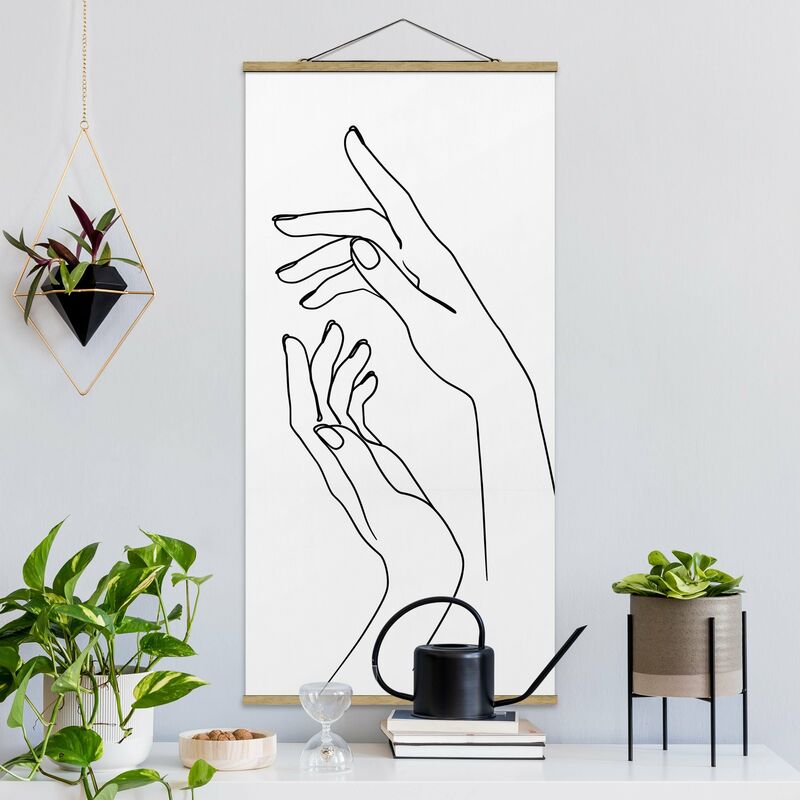 

Imagen de tela - Line Art Hands - Alto 2:1 Dimensión LxA: 100cm x 50cm