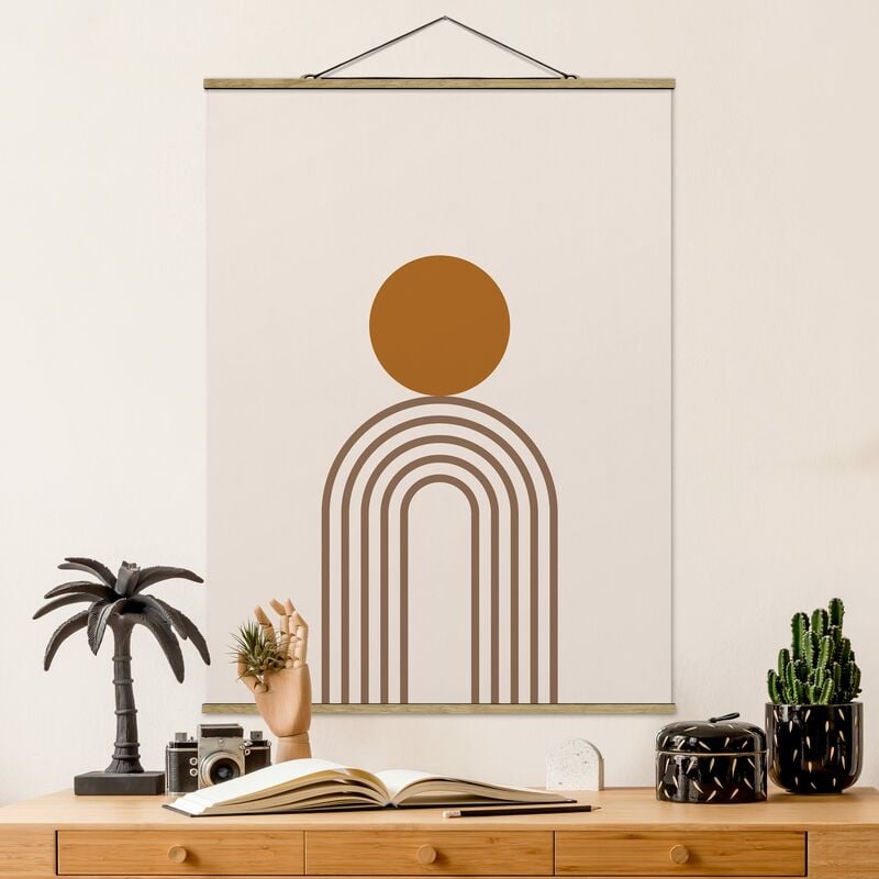 

Imagen de tela - Line Art Circle And Lines Copper - Alto 4:3 Dimensión LxA: 106.5cm x 80cm