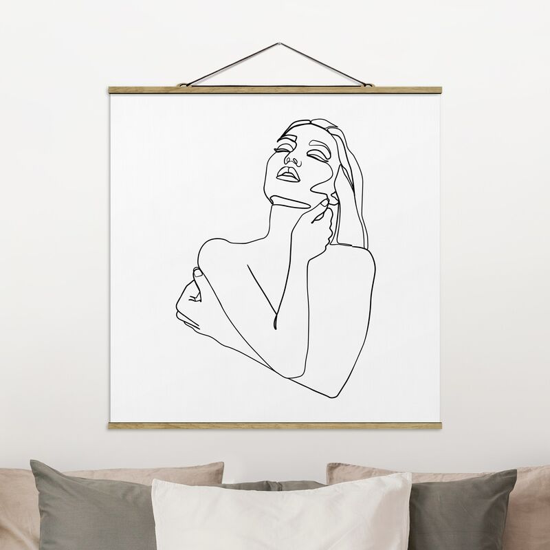 

Imagen de tela - Line Art Woman Torso Black And White - Cuadrado 1:1 Dimensión LxA: 50cm x 50cm