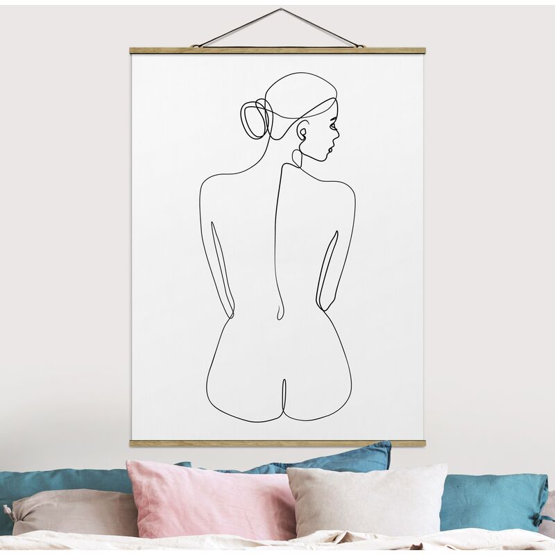 

Imagen de tela - Line Art Nudes Back Black And White - Alto 4:3 Dimensión LxA: 106.5cm x 80cm