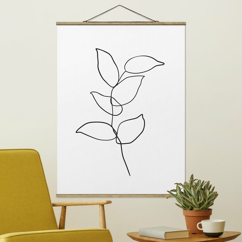 

Imagen de tela - Line Art Branch Black And White - Alto 4:3 Dimensión LxA: 106.5cm x 80cm