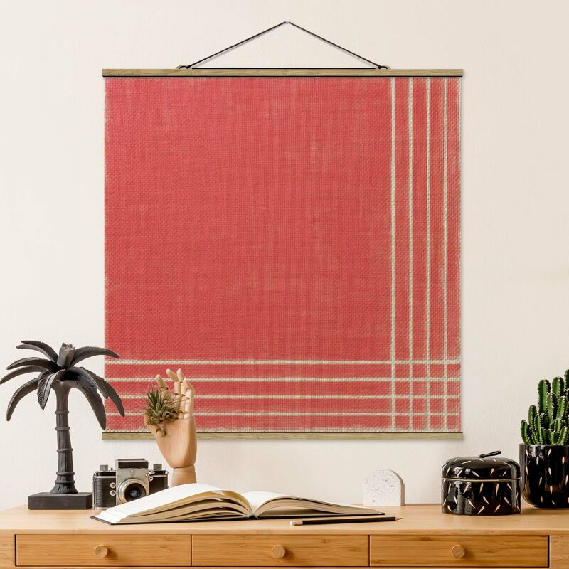

Imagen de tela - Lines Meeting On Red - Cuadrado 1:1 Dimensión LxA: 100cm x 100cm